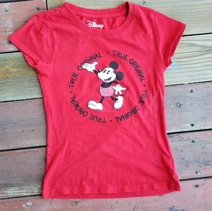 Disney True Original Mickey Mouse Red Graphic Shirt